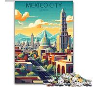 Puzzle 1000 pièces pour Adolescents Mexico City Jouet éducatif intellectuel décompressant Cadeaux du Père Noël Secret (50x75cm) 1000pcs