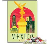 Puzzle 1000 pièces pour Adolescents Mexico, Jeux éducatifs, Anti-Stress, décoration d'intérieur Unique et Cadeaux 26x38cm