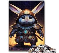Puzzle 1000 pièces pour Adolescents, Mignon Lapin Guerrier, Jeu Stimulant, idéal comme Cadeau pour Toute la Famille, 50x75cm