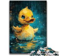 Puzzle 1000 pièces pour Adolescents, Mignon Petit Canard Jaune, Jeu de réflexion, décoration Murale, Cadeaux d'anniversaire et de Noël Uniques, 38x26cm
