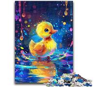 Puzzle 1000 pièces pour Adolescents Mignon Petit Canard Jaune, stimule Le Cerveau, Jouets addictifs pour cultiver la Patience, décoration Parfaite, 50x75cm