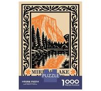 Puzzle 1000 Pièces pour Adolescents Mirror Lake Yosemite Illustration Puzzle pour Adolescents Améliore La Mémoire Défi À Réaliser Amusant en Famille Et Soirée Jeux 52x38cm/1000pcs