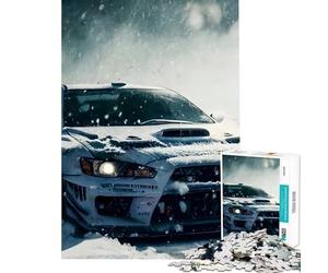 Puzzle 1000 pièces pour Adolescents Mitsubishi Lancer Evo V Jeu Anti-Stress Stimulant à compléter Décoration Murale À partir de 14 Ans (38x26cm)