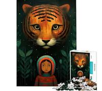 Puzzle 1000 pièces pour Adolescents « Mon ami Le Tigre Stimule Le Cerveau Décoration Murale Jeu Pratique à partir de 14 Ans (50x75cm)