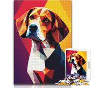 Puzzle 1000 pièces pour Adolescents - Mon Chien Beagle - Beau Design - Jeu pour améliorer la mémoire - Cadeau d'anniversaire - Dimensions : 38x52cm