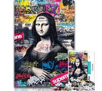 Puzzle 1000 pièces pour Adolescents Mona Lisa est drôle, Puzzles pour Adultes 1000 pièces Difficiles, Jouets éducatifs, Jeux Anti-Stress, décoration d'intérieur Unique et Cadeaux 26x38cm