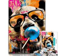 Puzzle 1000 pièces pour Adolescents Mona Lisa Graffiti, Jeu Familial Anti-Stress, défi Difficile, renforce l'amour Entre Couples (75x50cm)