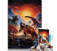 Puzzle 1000 pièces pour Adolescents, Monde des Dinosaures, Jeu de Quiz, décoration Murale, Cadeaux d'anniversaire et de Noël Uniques (Taille 38x26cm)