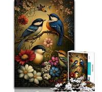 Puzzle 1000 pièces pour Adolescents, Monde des Fleurs et des Oiseaux, pour Adultes et Adolescents, Jouet éducatif, idéal comme Cadeau pour Toute la Famille, 26x38cm