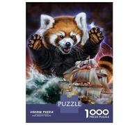 Puzzle 1000 Pièces pour Adolescents Monster Red Panda Kraken Puzzles pour Adultes - Jeu Manuel - Assemblage De Motifs - Cadeau d'anniversaire Unique 38x26cm/1000pcs
