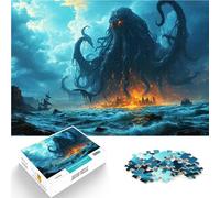Puzzle 1000 pièces pour Adolescents Monstre de Cthulhu Jouets Jeux éducatifs Soulagement du Stress Œuvre d'art 52x38cm