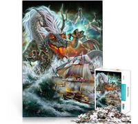 Puzzle 1000 pièces pour Adolescents Monstre Dragon Kraken Jouet éducatif intellectuel décompressant Cadeau Amusant 75x50cm