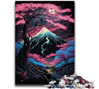 Puzzle 1000 pièces pour Adolescents Mont Fuji Décompression Intellectuelle Jouet Éducatif Cadeaux Secret du Père Noël 26x38cm