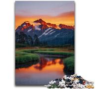 Puzzle 1000 pièces pour Adolescents, Montagnes et Lacs, Jeu Stimulant et Jeu en Famille avec des pièces entièrement emboîtables de Formes aléatoires 26x38cm