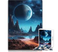Puzzle 1000 pièces pour Adolescents, Montagnes et planètes, Casse-tête, Jeu Familial, décoration intérieure, Jouet Anti-Stress, Dimensions:38x26cm