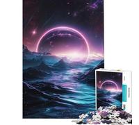 Puzzle 1000 pièces pour Adolescents Montagnes inondées extraterrestres Jeu intellectuel Jeu Impossible Analyse et logique Cadeau d'anniversaire (Dimensions 38x26cm)