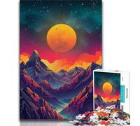 Puzzle 1000 pièces pour Adolescents Montagnes psychédéliques 1000 pièces pour Adolescents, idéal comme Cadeau pour Toute la Famille Convient aux Enfants de 14 Ans et Plus (Taille 75x50cm)