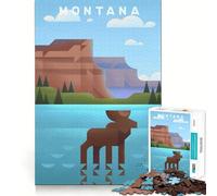 Puzzle 1000 pièces pour Adolescents Montana,découpe précise,Jeu d'art Intelligent,activité de détente et d'anniversaire (50x75cm)