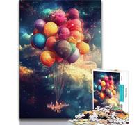 Puzzle 1000 pièces pour Adolescents, montgolfière Spatiale, Jeu Familial Anti-Stress, défi Difficile, renforce l'amour Entre Couples (38x26cm)