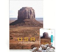 Puzzle 1000 pièces pour Adolescents Monument Valley Arizona Jouet à Monter soi-même améliore la mémoire avec des pièces de Formes aléatoires entièrement emboîtables 50x75cm