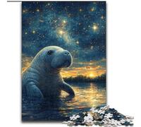 Puzzle 1000 pièces pour Adolescents Morse sous Les étoiles, Jouet éducatif et décompressant, Cadeau d'anniversaire, décoration Murale (Taille 26x38cm)