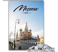 Puzzle 1000 pièces pour Adolescents Moscou, Jeu Stimulant et éducatif en Famille pour Anniversaire, Noël 38x26cm