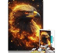 Puzzle 1000 pièces pour Adolescents, Motif Aigle Flamboyant, idéal comme Cadeau pour Toute la Famille Convient aux Enfants de 14 Ans et Plus (Taille 75x50cm)