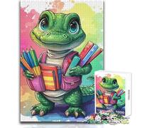 Puzzle 1000 pièces pour Adolescents, Motif Alligator Mignon, Jeu éducatif Stimulant et Difficile, Cadeau pour Femmes et Hommes (Taille 50x75cm)