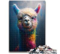 Puzzle 1000 pièces pour Adolescents, Motif alpaga Arc-en-Ciel, activités familiales Amusantes à la Maison, Cadeau d'anniversaire, Cadeau de Voyage, pour Les Enfants de 14 Ans et Plus, 50x75cm
