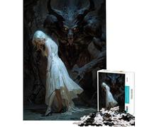 Puzzle 1000 pièces pour Adolescents Motif Ange Blanc Jouet addictif pour développer la Patience Jeu Amusant pour Toute la Famille (Dimensions 75x50cm)