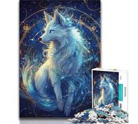 Puzzle 1000 pièces pour Adolescents, Motif Animal Fantastique, Loup Blanc, Puzzle 1000 pièces, Un défi Difficile à relever, à Offrir à Toute la Famille (Taille 75x50cm)