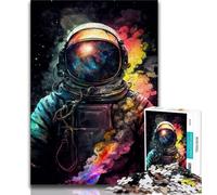 Puzzle 1000 pièces pour Adolescents, Motif Astronaute néon, Jouet éducatif Anti-Stress, Cadeau pour Amis et Famille (Taille 38x26cm)