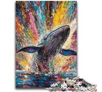 Puzzle 1000 pièces pour Adolescents, Motif Baleine Graffiti, Jouet éducatif Anti-Stress, idéal comme Cadeau (75x50cm)
