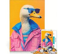 Puzzle 1000 pièces pour Adolescents Motif Canard néo-Vintage Jeu Impossible Difficile et Stimulant Cadeau d'anniversaire ou de Noël Unique 38x26cm