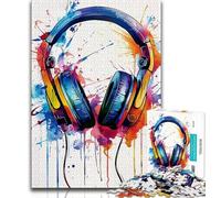 Puzzle 1000 pièces pour Adolescents, Motif Casque Aquarelle, Jouet éducatif et décompressant, décoration Parfaite (75x50cm)