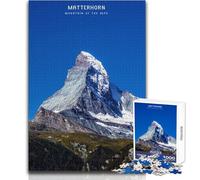 Puzzle 1000 pièces pour Adolescents - Motif Cervin - Jeu de réflexion Stimulant et Anti-Stress - Dimensions 38x52cm