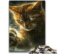Puzzle 1000 pièces pour Adolescents, Motif Chat Fantastique, Anti-Stress, défi Difficile, à Offrir en Cadeau à Toute la Famille, 38x26cm