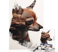 Puzzle 1000 pièces pour Adolescents Motif Chien et forêt à réaliser soi-même Jeu Pratique et Amusant idéal pour Les collectionneurs et Les Artistes Dimensions 38x52cm