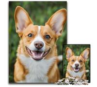 Puzzle 1000 pièces pour Adolescents, Motif Chien Heureux, en Carton, Jeux, Jouets, Cadeau, pour renforcer l'amour Entre Couples, à partir de 14 Ans, 26x38cm