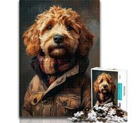 Puzzle 1000 pièces pour Adolescents, Motif Chien Tendance, idéal comme Cadeau, Jeu éducatif, Anti-Stress, pour renforcer l'amour Entre Couples, 26x38cm