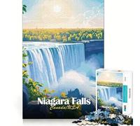 Puzzle 1000 pièces pour Adolescents,Motif Chutes du Niagara,Bords Nets,activité intellectuelle stimulante,Jeu idéal pour Passer Un Moment agréable,Cadeau d'anniversaire (38x52cm)