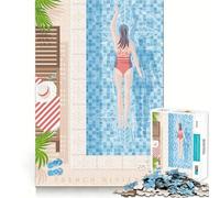 Puzzle 1000 pièces pour Adolescents,Motif Côte d'Azur,découpe précise,Jeu de logique Amusant et Silencieux,décoration de Noël,Cadeau (38x26cm)
