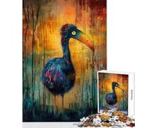 Puzzle 1000 pièces pour Adolescents Motif Dodo fantaisiste Jeu éducatif décoration Murale Jouet à Monter soi-même Aide à stimuler Le Cerveau (38x26cm)