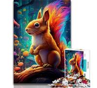 Puzzle 1000 pièces pour Adolescents Motif écureuil Mignon Jouets éducatifs et éducatifs pour la Famille pour renforcer l'amour Entre Couples (50x75cm)