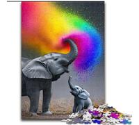 Puzzle 1000 pièces pour Adolescents, Motif éléphant fumé Arc-en-Ciel, Jeu d'intelligence cérébrale addictif, Cadeau d'anniversaire, décoration Murale 50x75cm