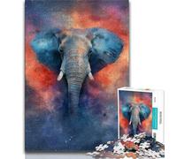 Puzzle 1000 pièces pour Adolescents, Motif éléphant, idéal pour Un Jeu éducatif ou comme Cadeau pour Toute la Famille (Taille 75x50cm)