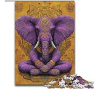 Puzzle 1000 pièces pour Adolescents, Motif éléphant Violet, Jouet éducatif et décompressant, idéal comme Cadeau d'anniversaire (Taille 26x38cm)