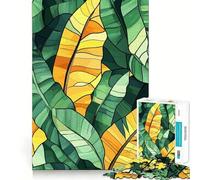Puzzle 1000 pièces pour Adolescents, Motif Feuilles Tropicales, Assemblage soigné, décoration, Jeu d'exercice Mental, Jeu de détente, Cadeau Amusant de Noël (50x75cm)