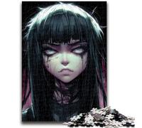 Puzzle 1000 pièces pour Adolescents, Motif Fille animée, Difficile à compléter mais Amusant et Humoristique, avec Affiche et fiche de Questions-réponses Assorties 50x75cm