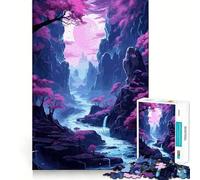 Puzzle 1000 pièces pour Adolescents,Motif Fleurs de Cerisier,Art Japonais,découpe Premium,Jeu Amusant et divertissant,Facile à Jouer,décoration de Noël (50x75cm)